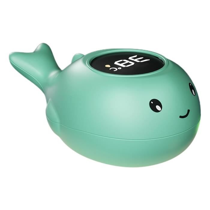 Thermomètre Bain Bébé Moreeulsi | Affichage LED 3 Couleurs - Forme Baleine 12x5cm