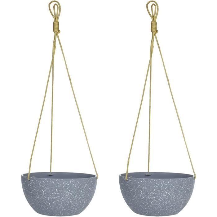 5 Pots Suspendus Tressés En Plastique - Pour Herbes, Fleurs Et Plantes Grasses, Avec Chaîne De 30cm