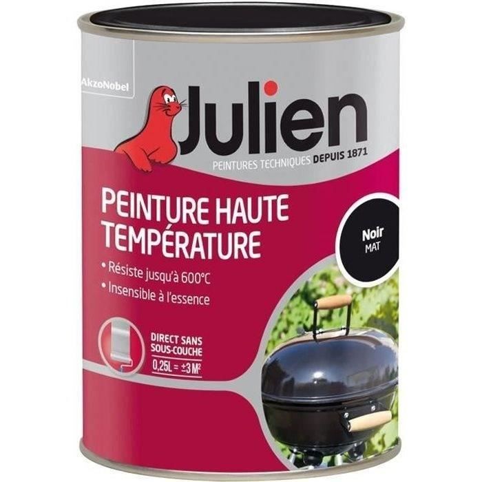 Peinture haute température 250 ml - noir mat