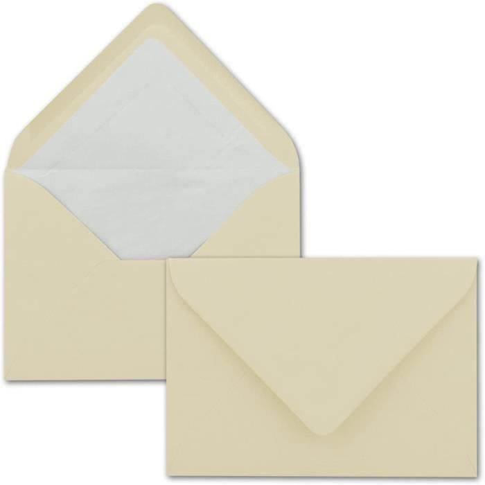 Papier à Lettre Noir Et Enveloppes Doublées - Lot De 25 Feuilles A4 + 25 Enveloppes DIN Long, 110 G/m², Surface Mate