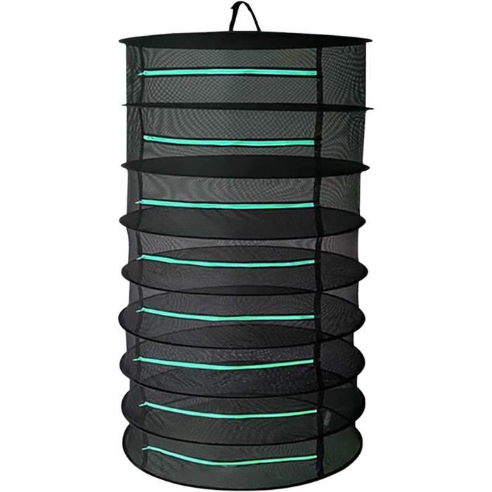 Cerkkapo Filet de séchage d'herbes avec des Ciseaux, 6 Couches 60cm de diamètrede séchoir Pliant de Suspension avec Fermetures à glissière pour légumes, Plantes, vêtements (Fermeture éclair Verte Cerkkapo Filet de séchage d'herbes avec des Ciseaux, 6 Couches 60cm de diamètrede séchoir Pliant de Suspension avec Fermetures à glissière pour légumes, Plantes, vêtements (Fermeture éclair Verte