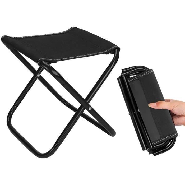 Tabouret Pliant Camping 26cm - Léger (400g), Portable, Charge 120kg - 2