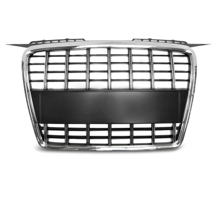 Calandre pour Audi A3 8P de 2005 a 2008 Look Sport Chrome et Noir-28648318