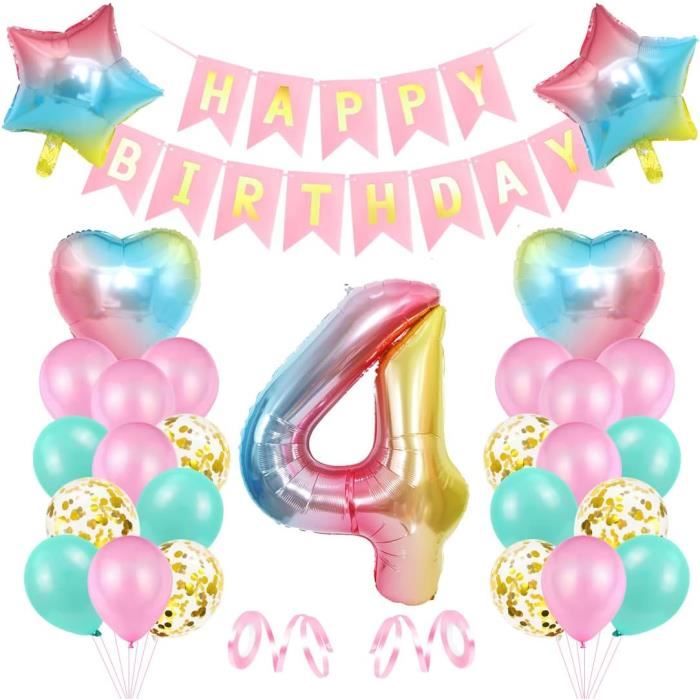 Decoration Anniversaire 1 An Bougie Chiffre 4 Reine Des Neiges - Flocons Bleus Et Blancs - Pour Gâteau D'anniversaire Bougies Anniversaire Adulte