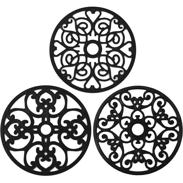Dessous de Plat - Silicone - Antidérapant - 19 5 cm - Lot de 3