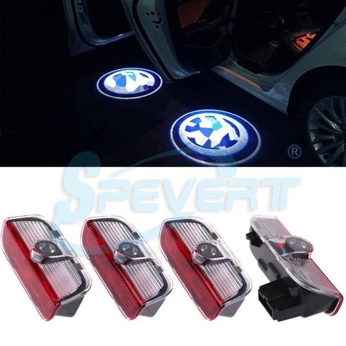 4pcs LED de porte de voiture Projecteur laser Logo Esprit, Lumière, Ombre pour vw VW Golf EOS Tiguan a1114