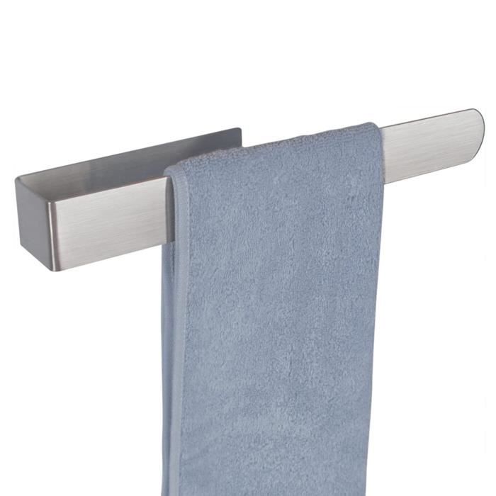 Porte-serviettes Adhésif Acrylique Transparent - Lot De 2 - Sans Perçage - Pour Salle De Bain, Cuisine - Installation Facile