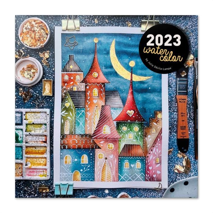 Legami - Calendrier mensuel 2024 - 30 x 29 cm - vivre heureux Pas Cher | Bureau Vallée