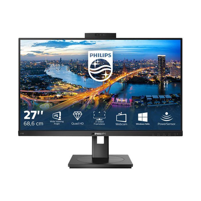 Philips Monitors Moniteur 275B1H 68 cm 27 Pouces - DVI, HDMI, DisplayPort, hub USB, 2560 x 1440, 75 Hz, FreeSync, Pivot) Noir