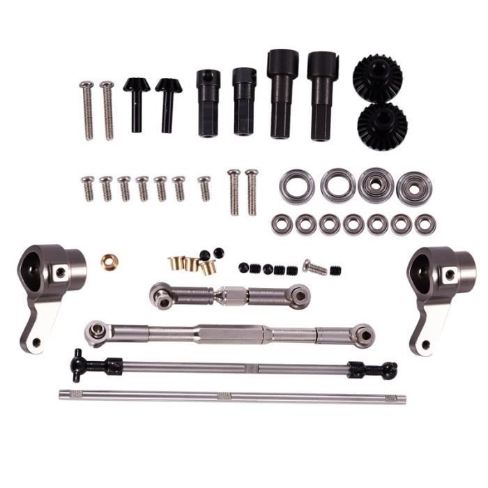 Essieux Pont Et Engrenages Métal Pour Voiture RC 1/12 – Compatible MN D90, D91, D96, FJ45 – Noir - 4