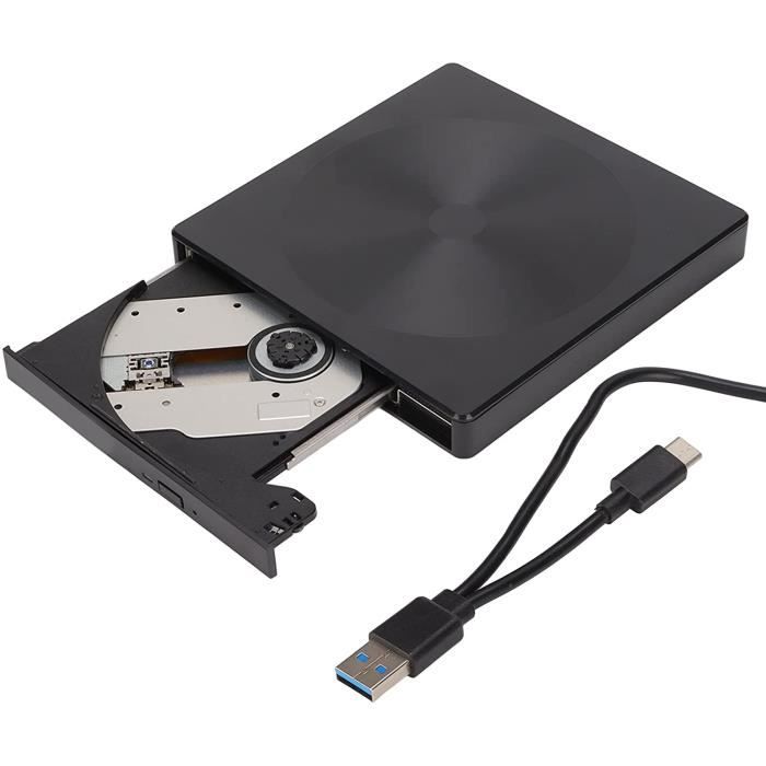 Lecteur DVD externe Kicpot USB 2.0 ultra fin portable graveur CD DVD  graveur graveur graveur pour ordinateurs portables, ordinateurs de bureau  et ordinateurs portables : : Électronique