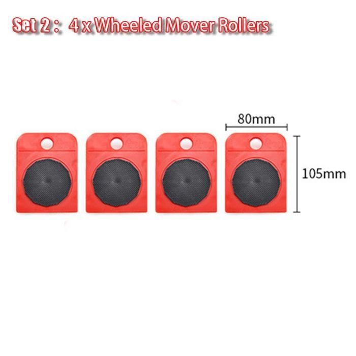 Lot De 4 Rouleaux De Déplacement Pour Meubles - Glisse Facilement Canapé, Frigo, Armoire Jusqu'à 200 Kg - 13