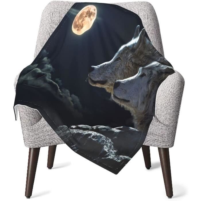 Couverture Pour Bebe Motif Loups Pleine Lune Super Douce Unisexe En Peluche Pour Poussette Couverture D Emmaillotage Pour Nouveau Ne Cdiscount Puericulture Eveil Bebe