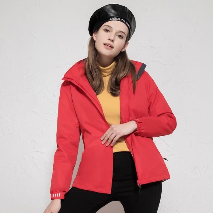 Couleur Femme Rouge taille XL Veste 3 en 1 pour homme et femme