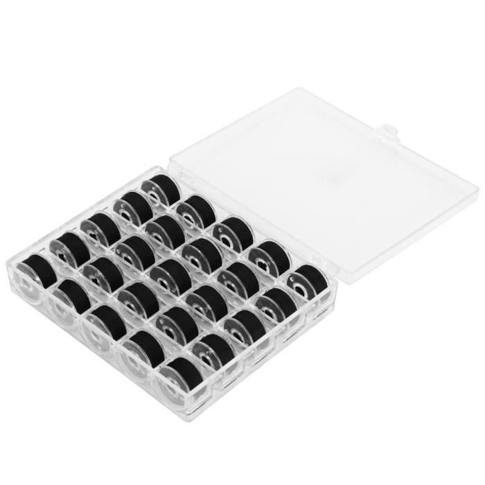 Canette durable avec fil, bobine de bobine pratique de 25 pièces, accessoires de couture de machine à coudre pour la couture de