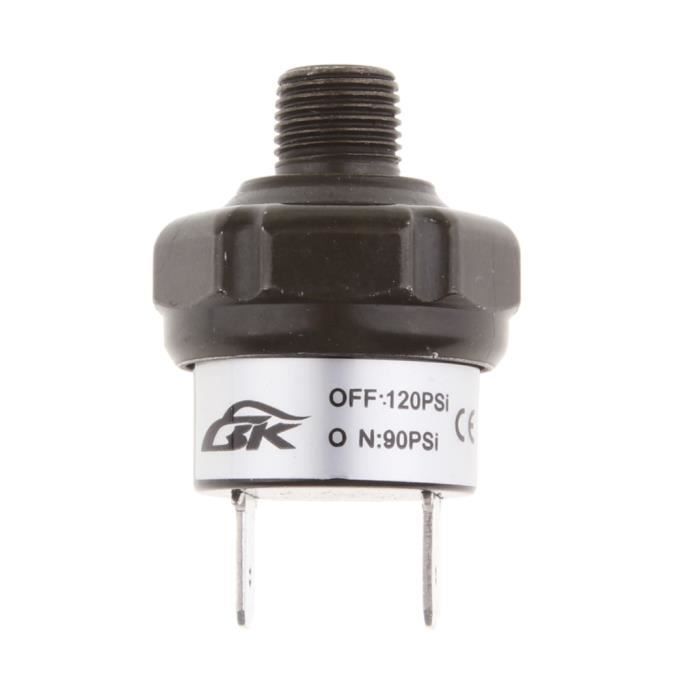 Kit De Valve De Pression De Compresseur D'Air Interrupteur Vertical Régulateur De Collecteur 90-120PSI AC 100-240V