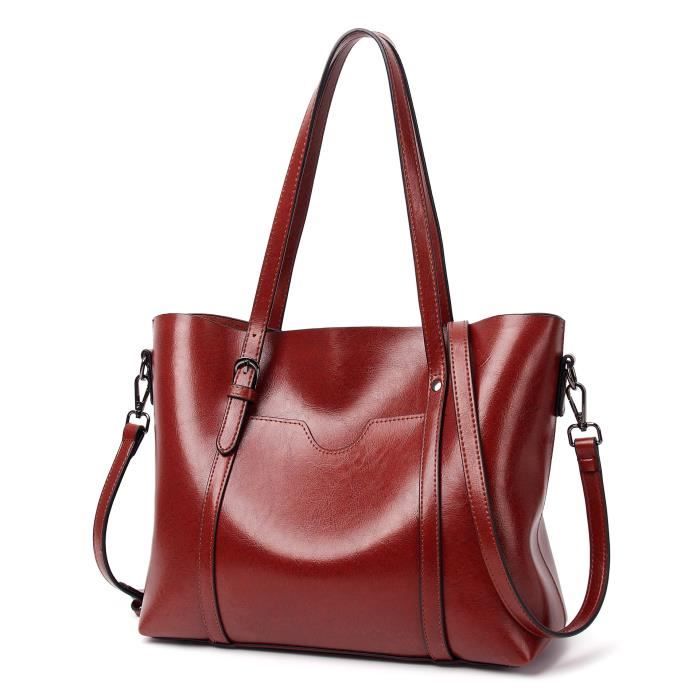 Sac à Main Femme NICOLE & DORIS Bandoulière En Cuir PU Avec Perles - Noir, Réglable, Poche Zippée - 22x18x11 Cm