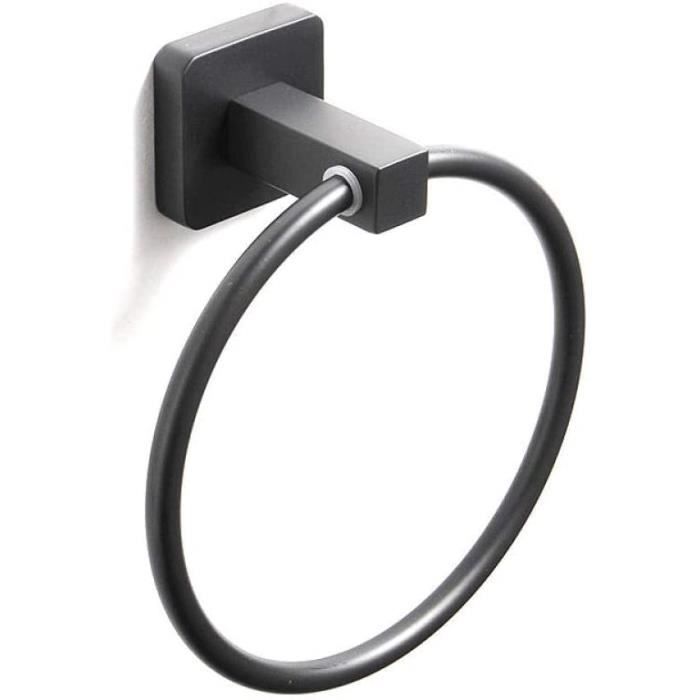 Porte Serviette Yoyo Salle De Bain Livabber Porte-serviettes Autocollant En Acier Inoxydable 304 Pour Salle De Bain Et Cuisine - Anneau étanche Sans Perçage - 22,9 Cm (noir Porte Serviette Deroulant