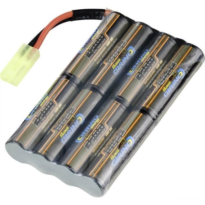 Reely Batterie NiMH 9.6 V 2400 MAh Pour Émetteur – Connecteur Futaba, 8 Cellules Sub-C, Robuste