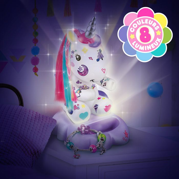 Lampe Licorne DIY Refresh – À Décorer Avec Stickers Et Accessoires