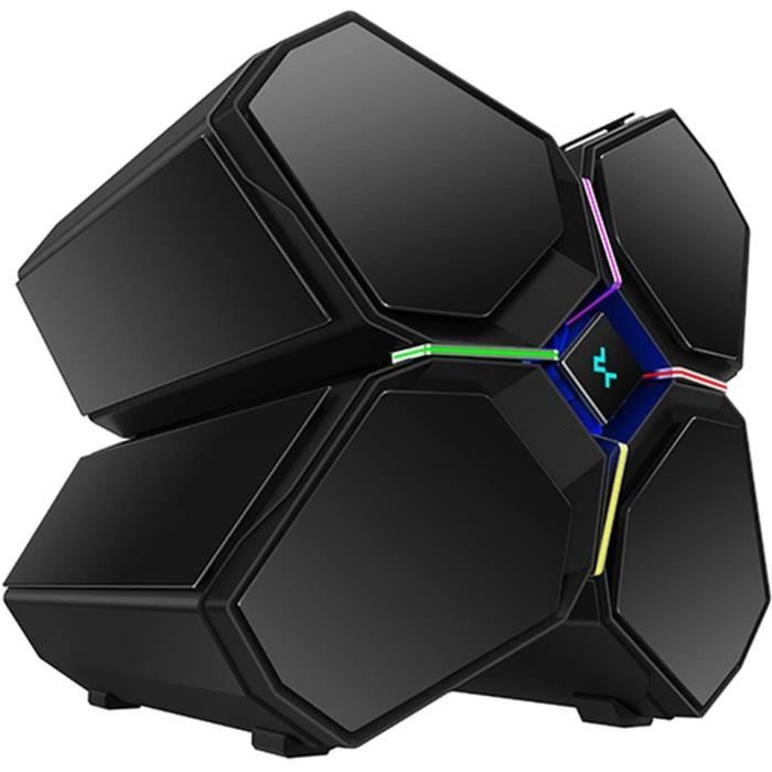 Boitier PC sans alimentation – DEEPCOOL Quadstellar Infinity (noir) – Format E-ATX – Verre trempé