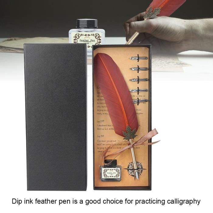 Plumes Remplacables Ensemble Calligraphie Everesta - Carnet Cuir PU + Stylo Plume + Encre Coffret Carnet De Note Stylo