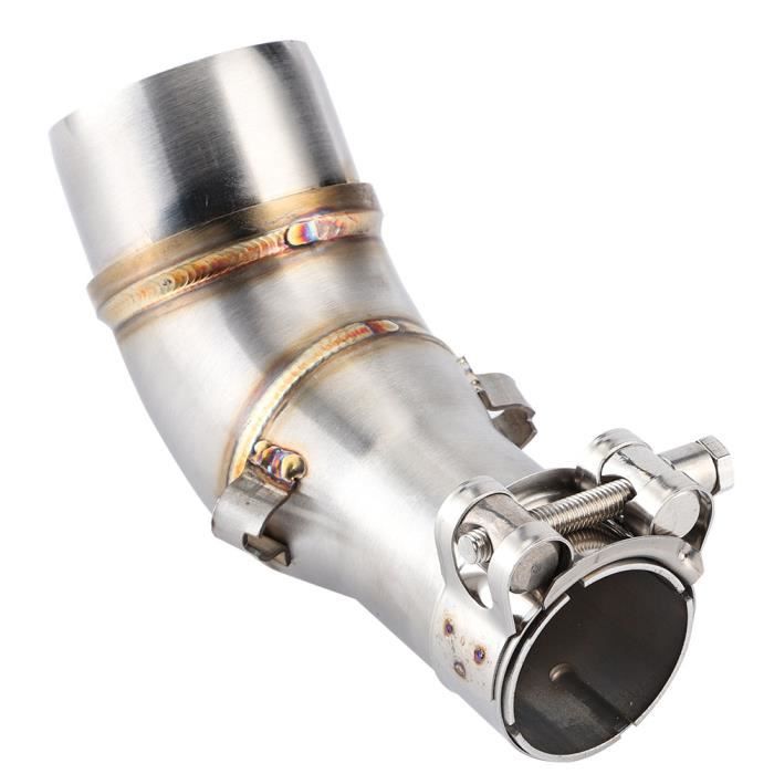 Qiilu Raccord Échappement Moto - Embout Tuyau Intermédiaire Pour Z250 Ninja 250 300 13-16