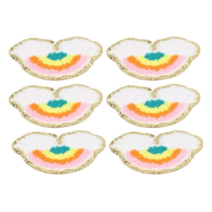 PH PandaHall 8 Styles Patchs Applique Fruit Broderie Paillettes