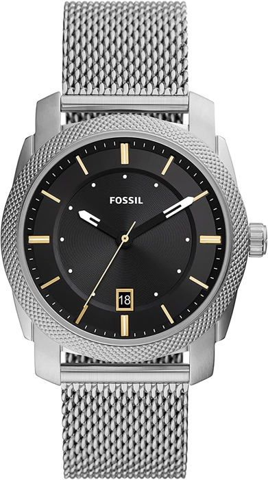 Fossil Montre Machine à Trois Aiguilles avec Date et bracelet en Acier Inoxydable pour Homme, Fs5883