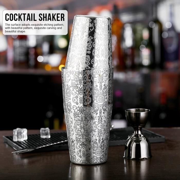 YAPP Set de shaker à cocktail en acier inoxydable 304 Outil de bar pour