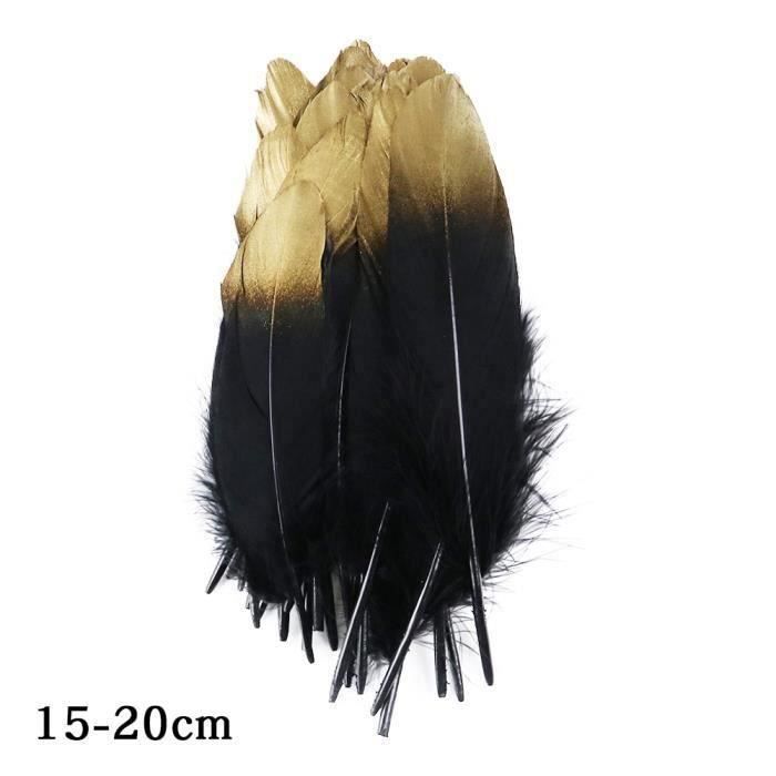 50 Plumes D'Oie Dorées Naturelles 15-20 Cm - Décoration Mariage, Fêtes, Cosplay Et Artisanat Féerique