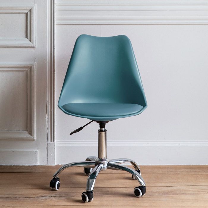 Chaise de bureau réglable en hauteur bleue ANNE Chaise de bureau réglable en hauteur bleue ANNE