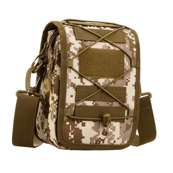 Sacoche Ceinture Téléphone Portable Camouflage - Universelle, Taille L, Fixation MOLLE - Pour Randonnée, Sport, Extérieur - 10
