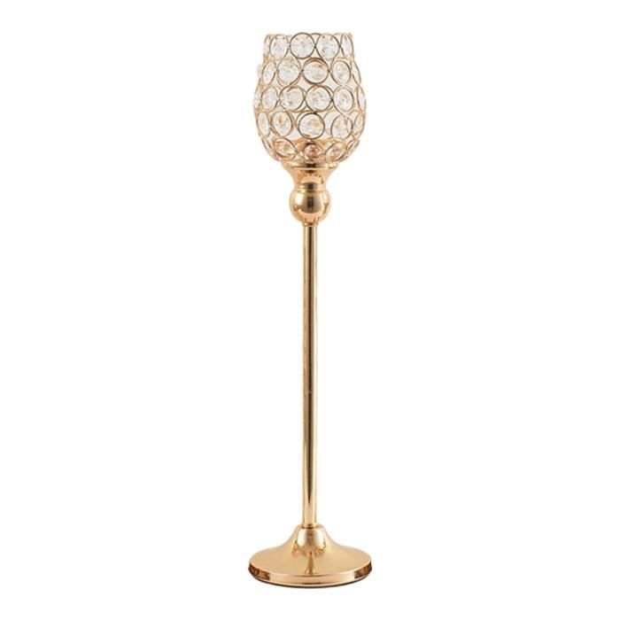 Chandeliers en or bougeoir en cristal moderne pour pièce maîtresse de
