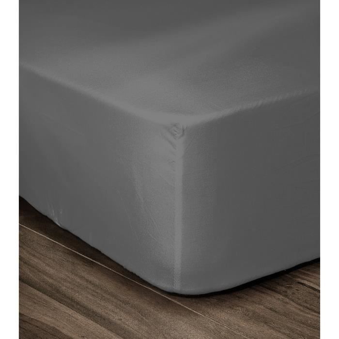 LOVELY HOME Drap Housse 100% coton 140x190x30 cm - vue 2