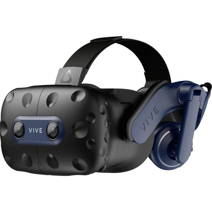 HTC VIVE PRO 2 Full Kit Casque de réalité virtuelle noir (mat), noir-bleu avec manettes, avec sonorisation intégrée