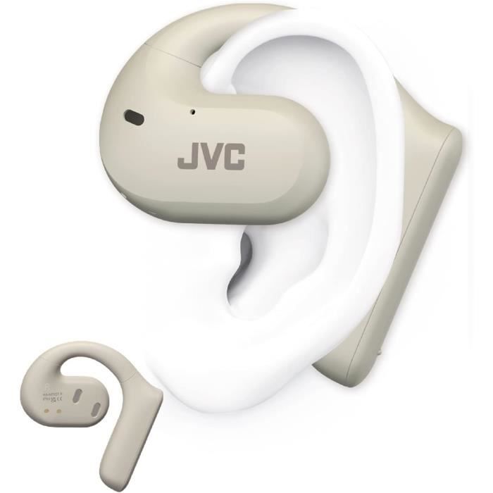 JVC Nearphones, Ecouteurs True Wireless, Design Oreilles Libres, Water Proof (IPX4)