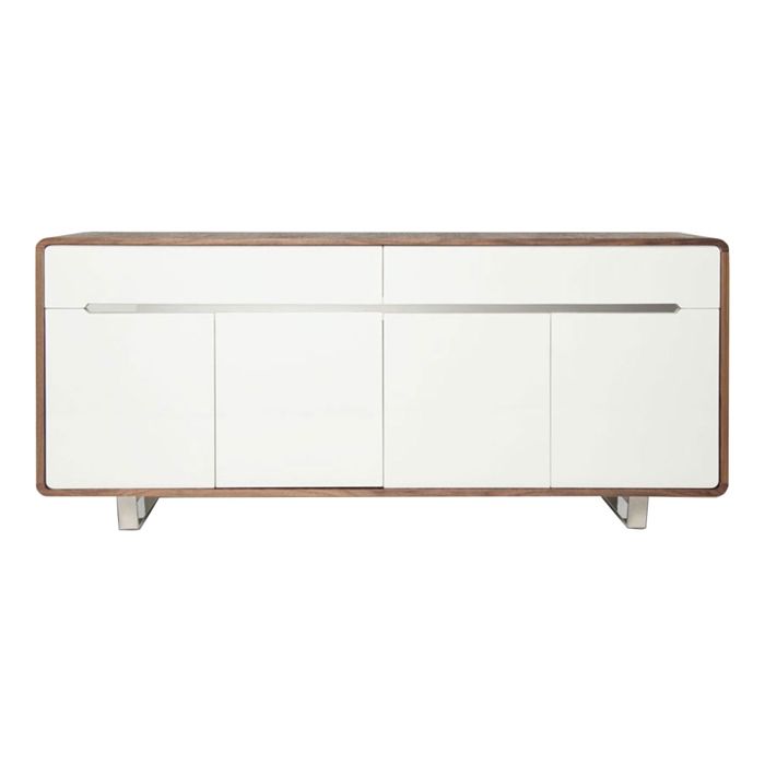 Buffet bois/laqué MIA - Noyer/Blanc Bois Foncé Buffet bois/laqué MIA - Noyer/Blanc Bois Foncé