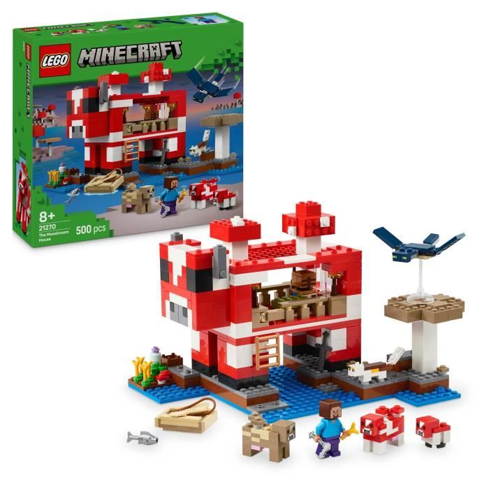 LEGO Minecraft 21270 La maison des Champimeuhs - Jeu de construction pour enfant dès 8 ans