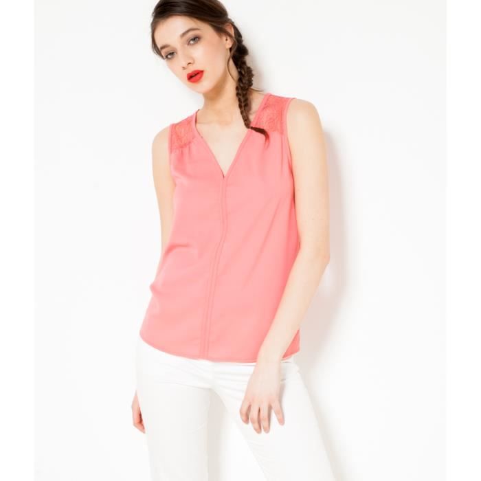 Camaïeu - Chemisier femme dentelle - CESAR CORAIL PINK Corail pink - Achat / Vente chemisier - blouse - Cdiscount Camaïeu - Chemisier femme dentelle - CESAR CORAIL PINK Corail pink - Achat / Vente chemisier - blouse - Cdiscount