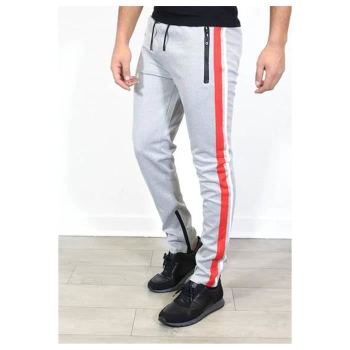 Bas de jogging homme - Sport Survêtement Casuel - Gris/Blanc - Manches  longues - Respirant - Fitness - Running Gris - Cdiscount Prêt-à-Porter