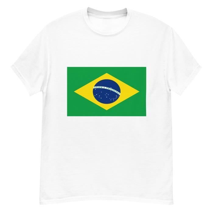 Tshirt drapeau du bresil Blanc Cdiscount PrêtàPorter