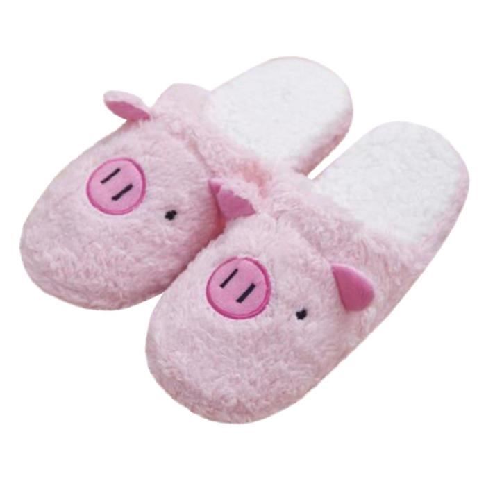 Pantoufles Pour Femmes En Fausse Fourrure - Confortables, Chaudes Et Antidérapantes, Taille 39, Motif Chat Mignon - 9