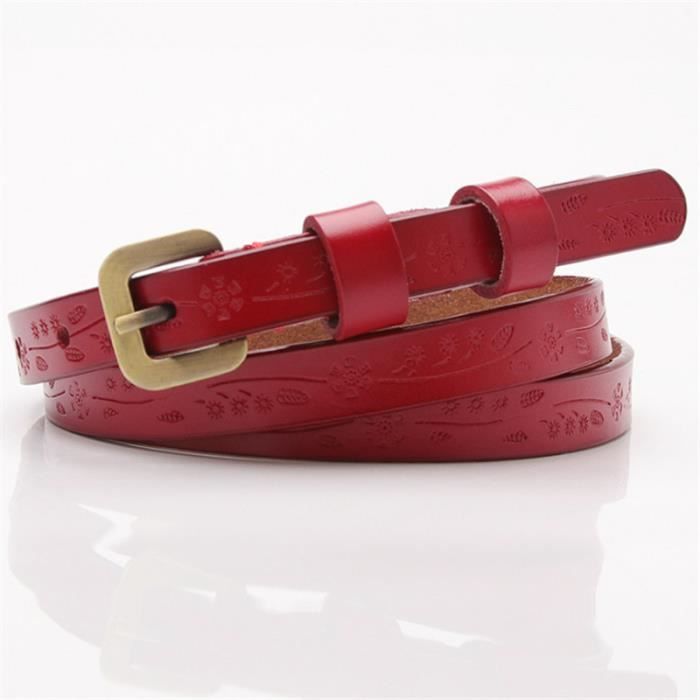 Ceinture - G183 - Cuir véritable de vache - 130 cm - 3.5 cm - Boucle