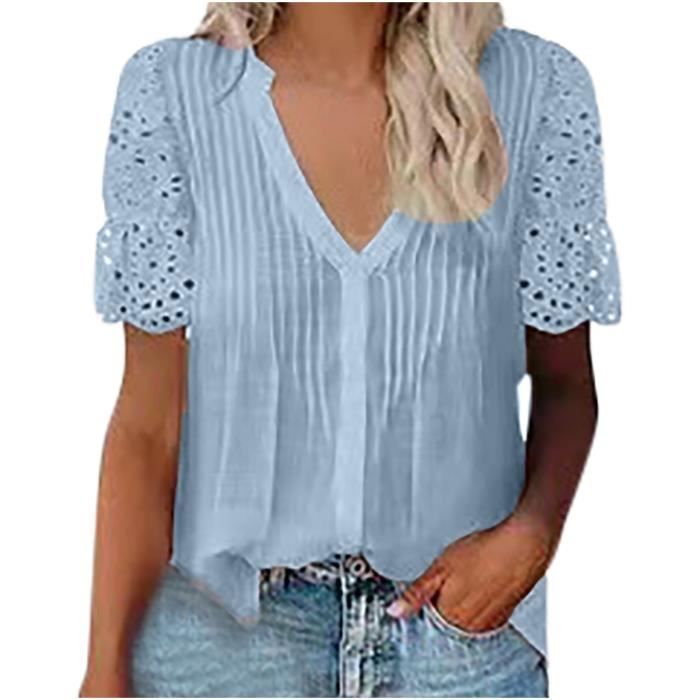 Body Femme Stretch Col En V Manches Courtes - T-shirt Uni Mince Élégant | Sous-vêtement Thermique