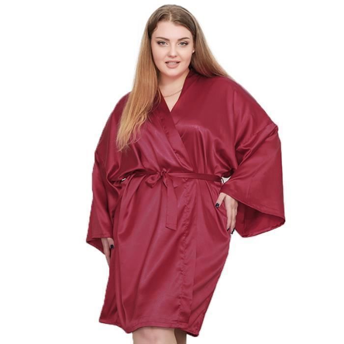 Pyjama Femme LEOCLOTHO Ensemble Grande taille Nuisette Satin