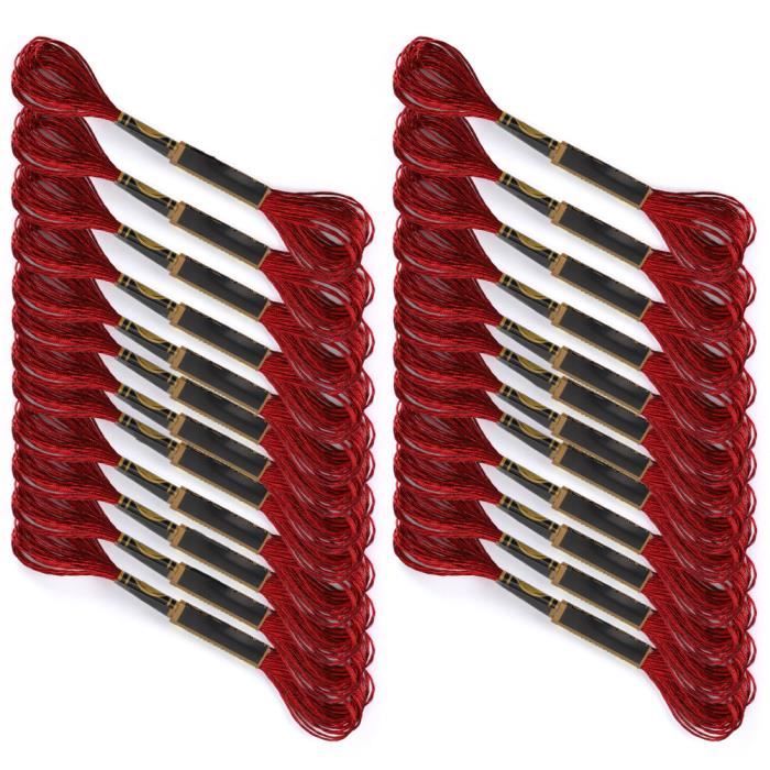 Fil à Broder 50 Couleurs - 8,75m Par Bobine - Pour Point De Croix, Bracelets Amitié, DIY - Polyester