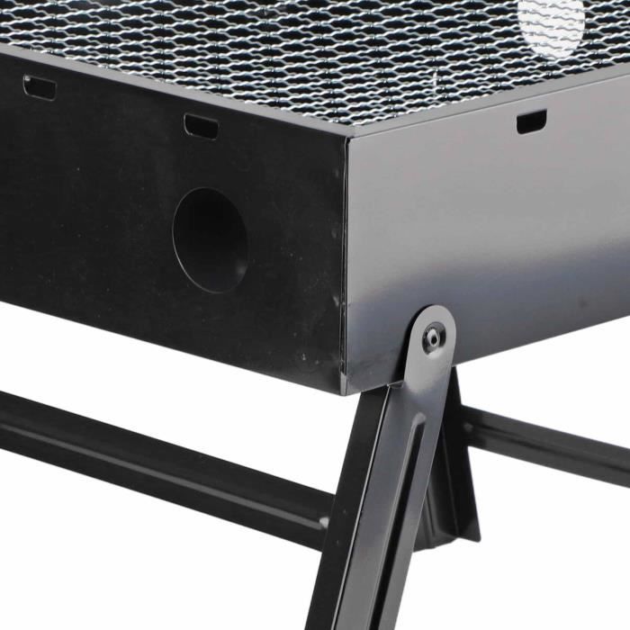 Grill Pliable En Acier Inox Pour Camping - Foyer Extérieur, Barbecue à Charbon