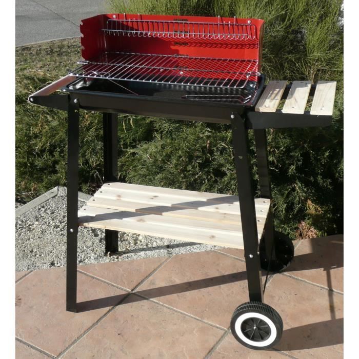 Barbecue Charbon De Bois Fomer Avec Chariot - Grand Gril Extérieur Pour Jardin, Complet Avec Accessoires