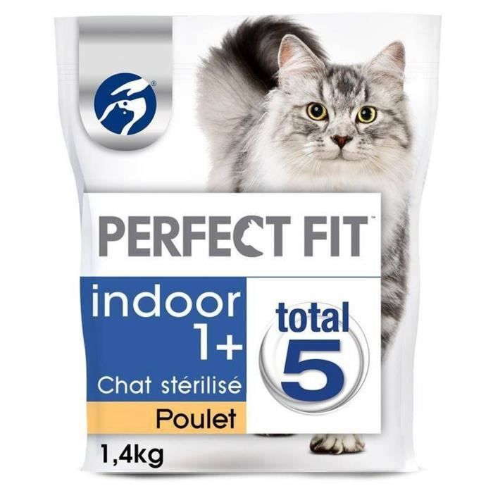 Perfect Fit Total 5 Croquettes Chat Stérilisé Indoor 1+ Poulet 1,4Kg (lot de 3) Cdiscount